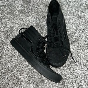 All Black High-Top Vans
